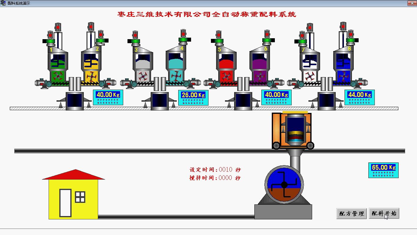 自动配料系统示意图混料